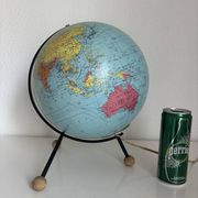 Vintage globe 1962 terrestrial world map glass tripod Taride - 32 cm
