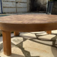 Vintage oval coffee table "Herbier" ceramic 70s