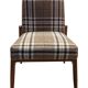 Beige checked fabric armchair in mid-century style, Europe, 1960s