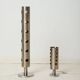 XXL table lamp in brushed perforated aluminium, 1980-1990s