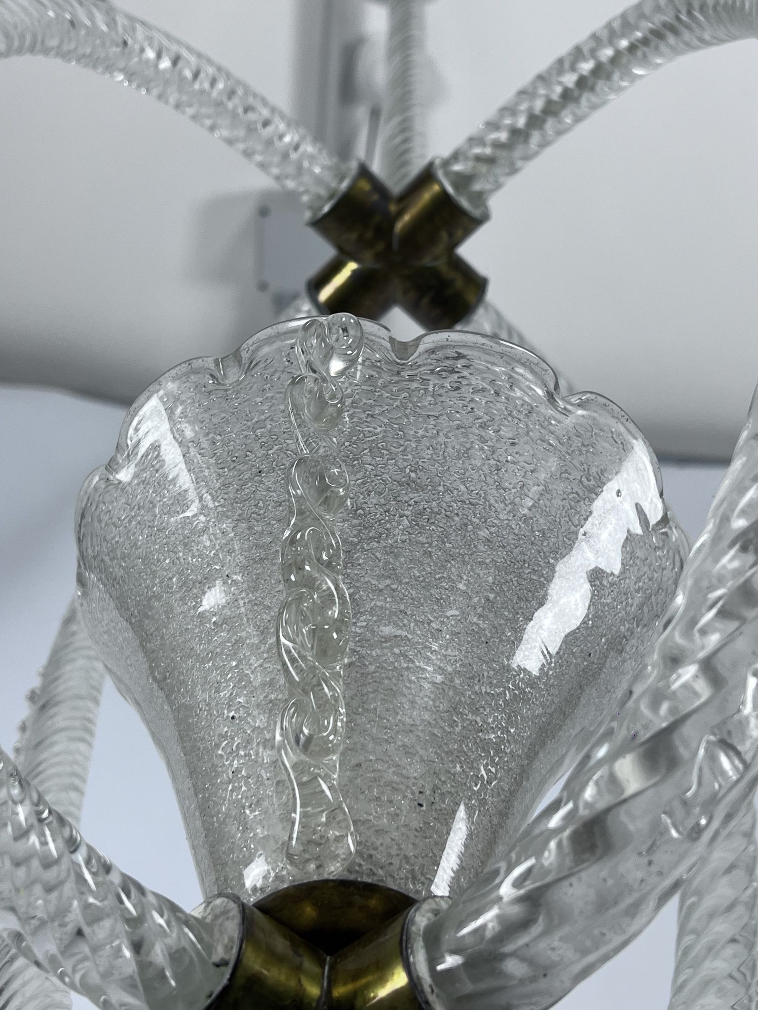 Ercole Barovier Murano glass pendant lamp Italy 1930s