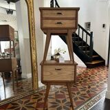 1950s bedside tables in solid oak