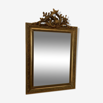 Mirror with molded pediment in Louis XVI style