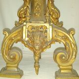2 Chenets de cheminée Bronze 19 ème Siècle