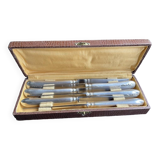 6 Table knives – Silver plated