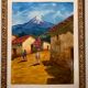 Old painting, Mexican landscape, signed XX century