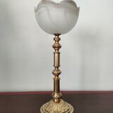 Lampe Corole néo-classique - Bronze, Pâte de verre - Années 1950/60