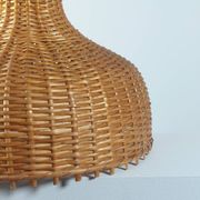 Vintage rattan lampshade from the 70s, mid-century style.