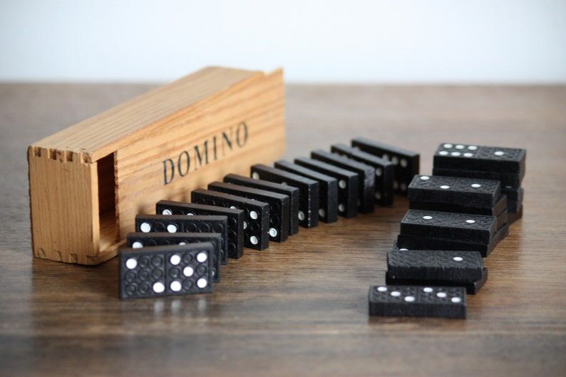 Wooden domino game