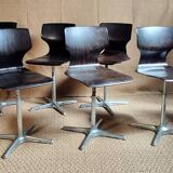 6 Pagwood Pagholz Flototo chairs from the 70s