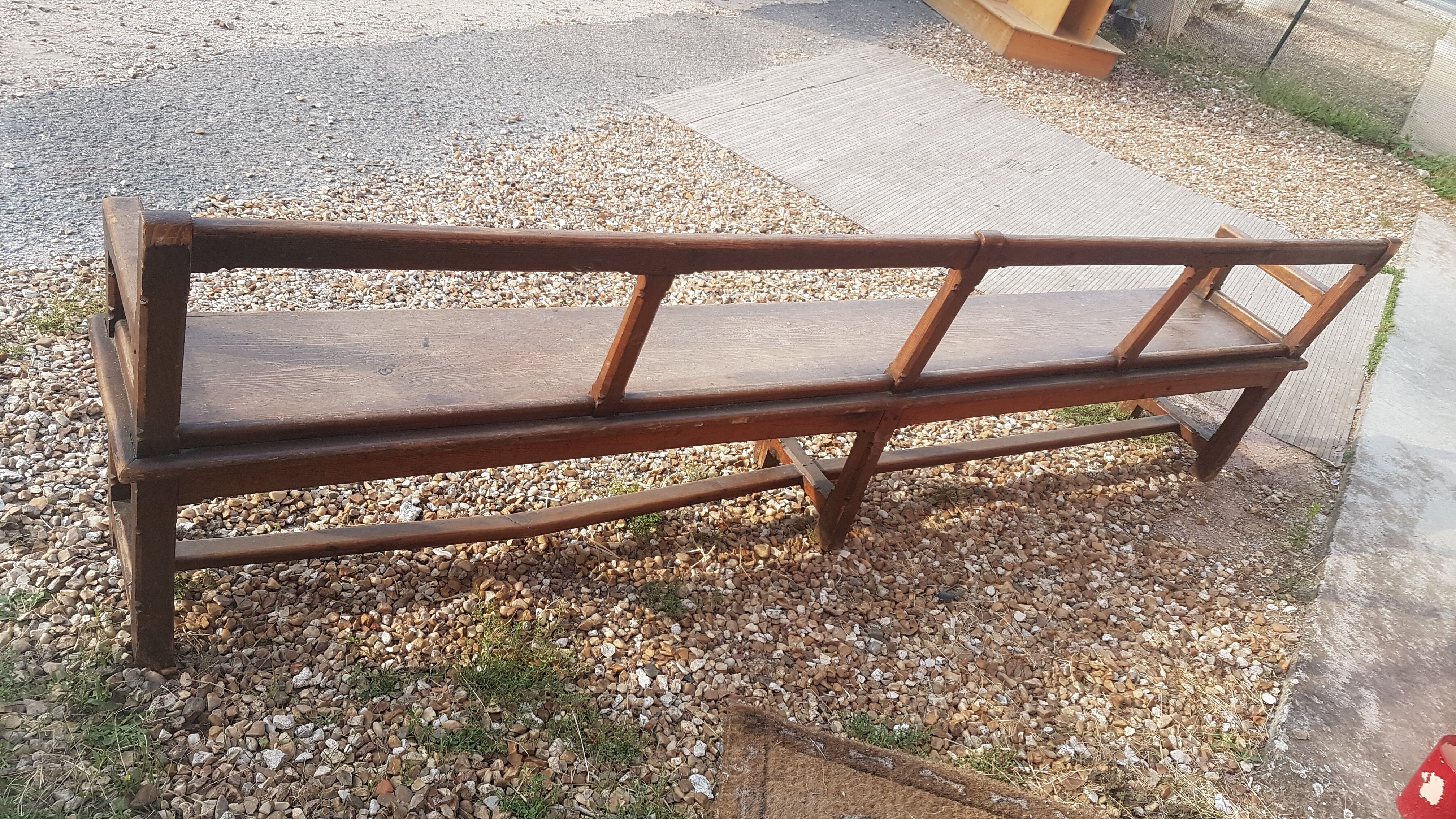 Ancient church bench