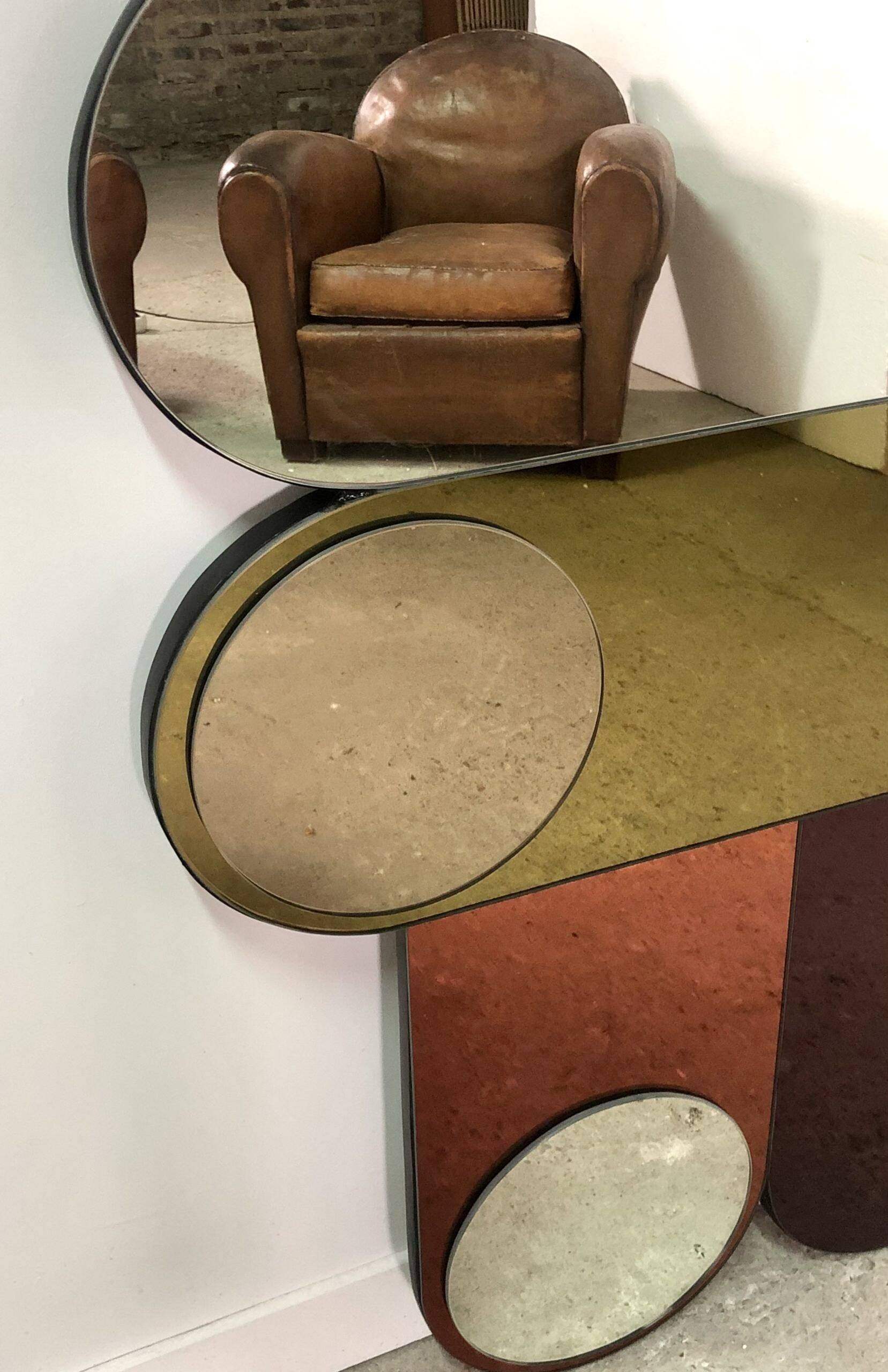 Smoked glass circus mirror 1994's