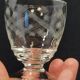 6 old art deco engraved crystal liqueur glasses