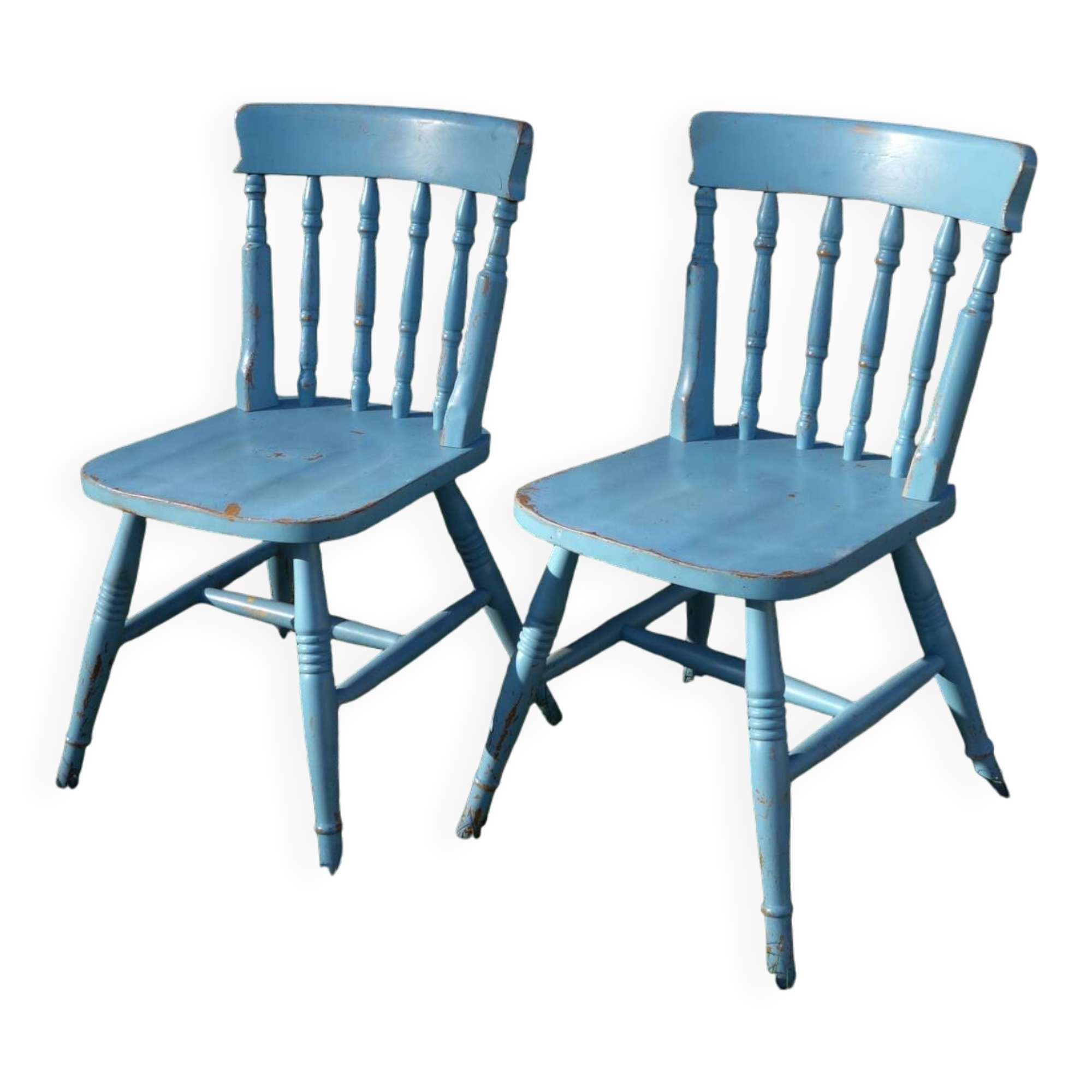 Pair of vintage wooden chairs