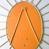 Brass sunglasses mirror from the 70s - 39x43cm