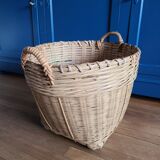 Basket, vintage woven wicker pot cover