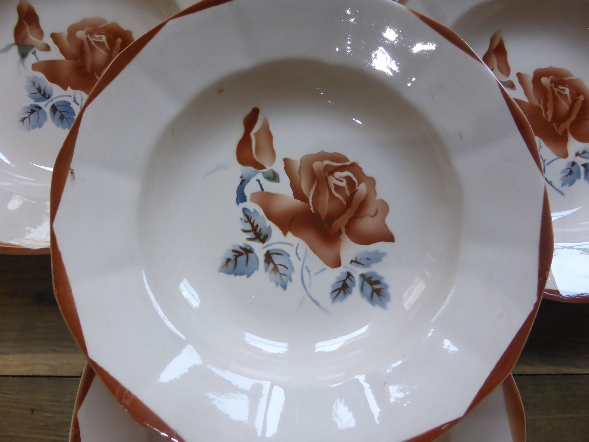 4 vintage deep plates from Digoin Sarreguemines 200894