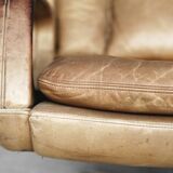 Swivel Leather Chairs by Carl Straub, 1950s, Set of 2