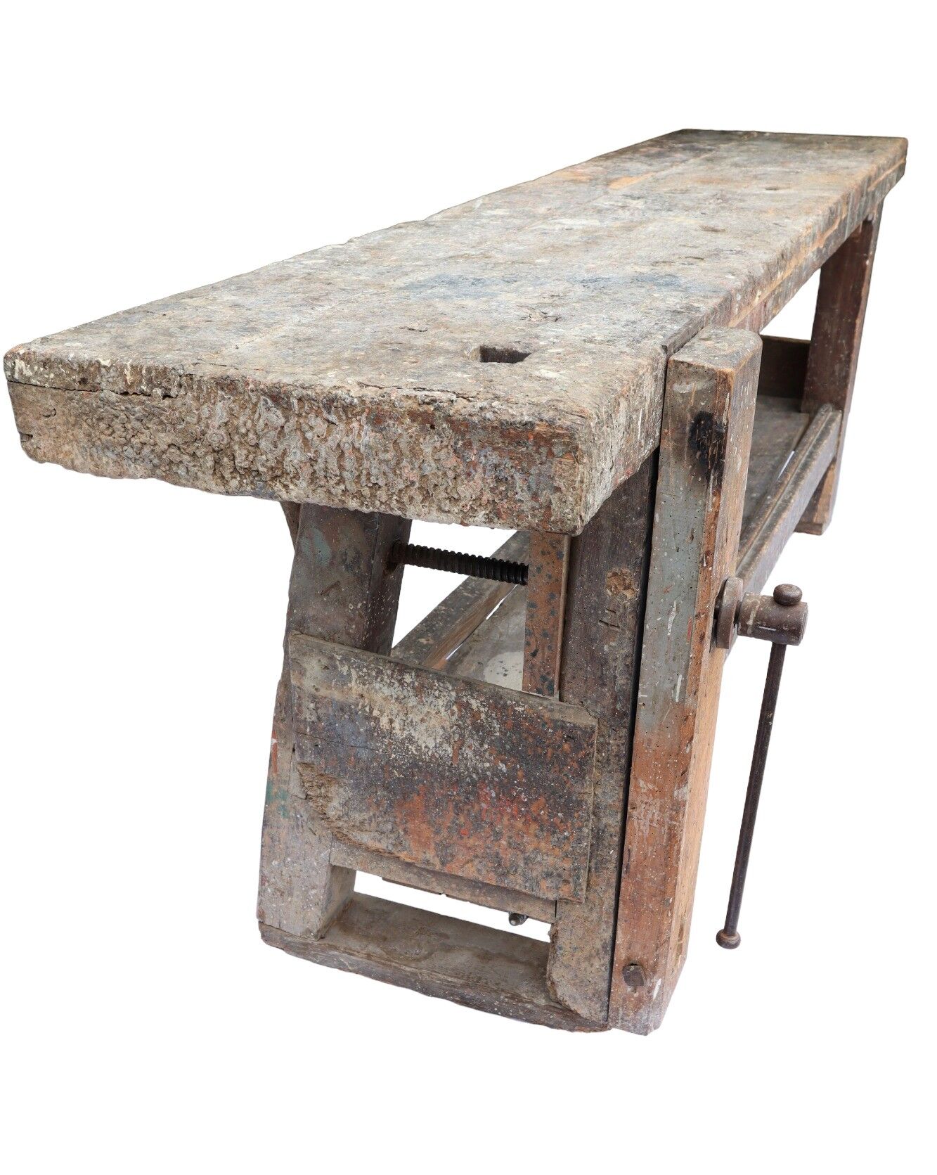 Wooden workbench xxl industrial character welder weathered 251cm