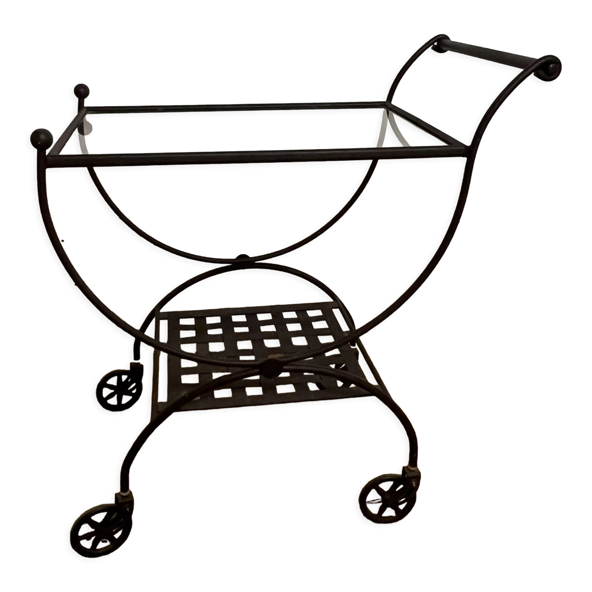 Wrought iron service trolley