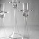 Trois bougeoirs en cristal vintage