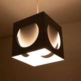 Square metal pendant lamp by Shogo Suzuki for Orno, Finland 1960’s