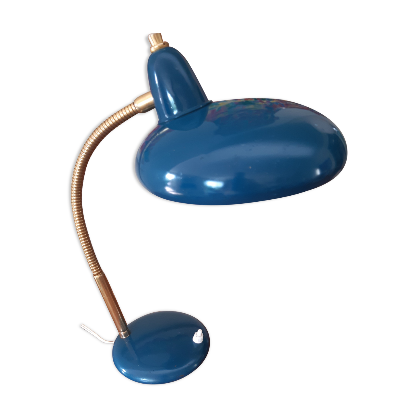 1960 duck blue desk lamp