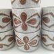 Sept tasses à déjeuner en grès 70s