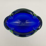 Empty ashtray geode pocket blue Sommerso