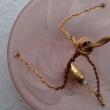 Pendant light rose gold glass paste birds