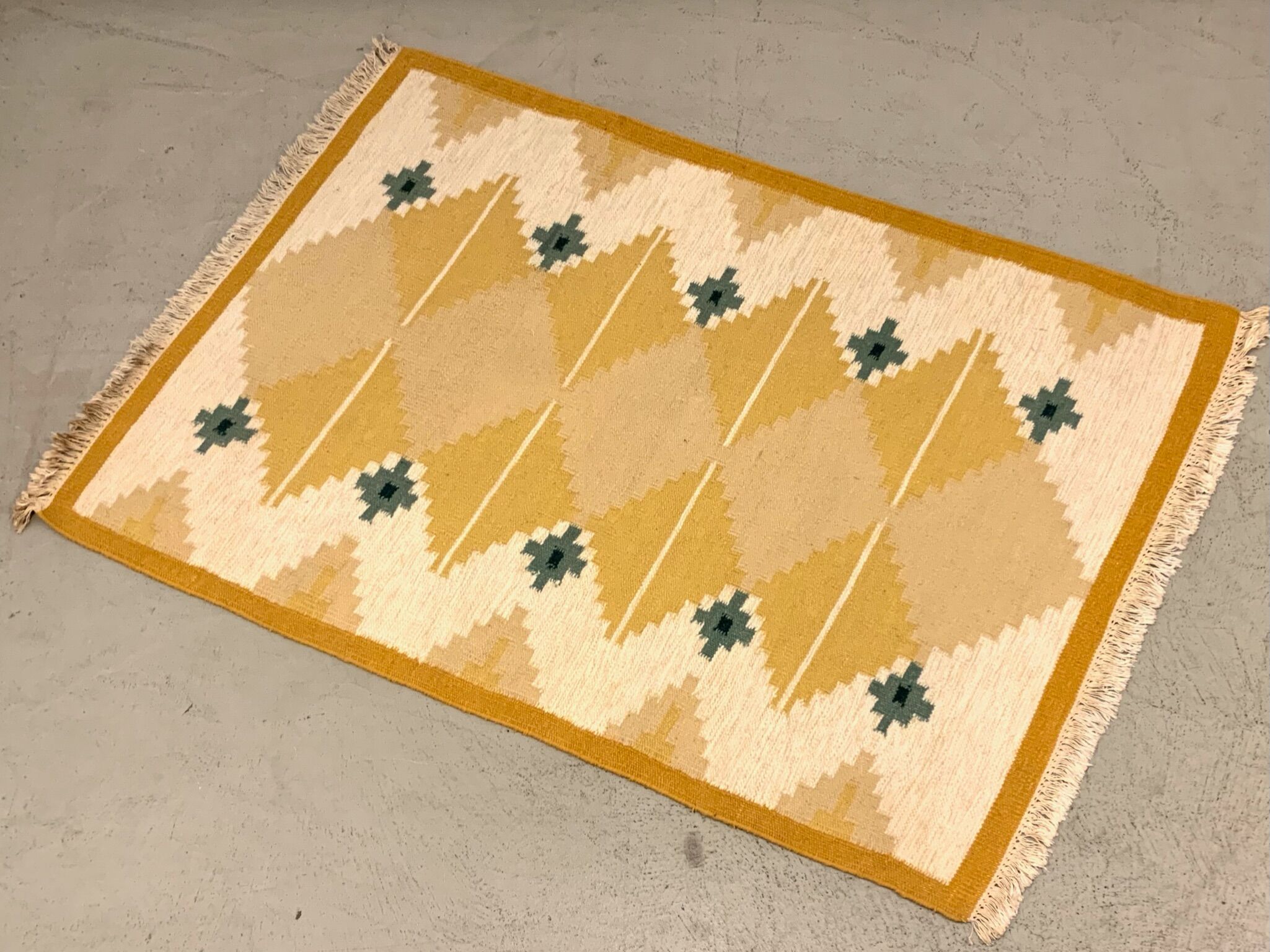 Swedish midcentury  handwoven carpet 1960