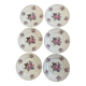 Set of 6 Limoges porcelain plates by Michelaud Frères – decorative f