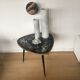 Table basse vintage tripode pieds compas