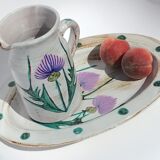 Artisanal pitcher Vallauris thistles 1l