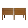 2 tables de chevet des années 60 en chêne
