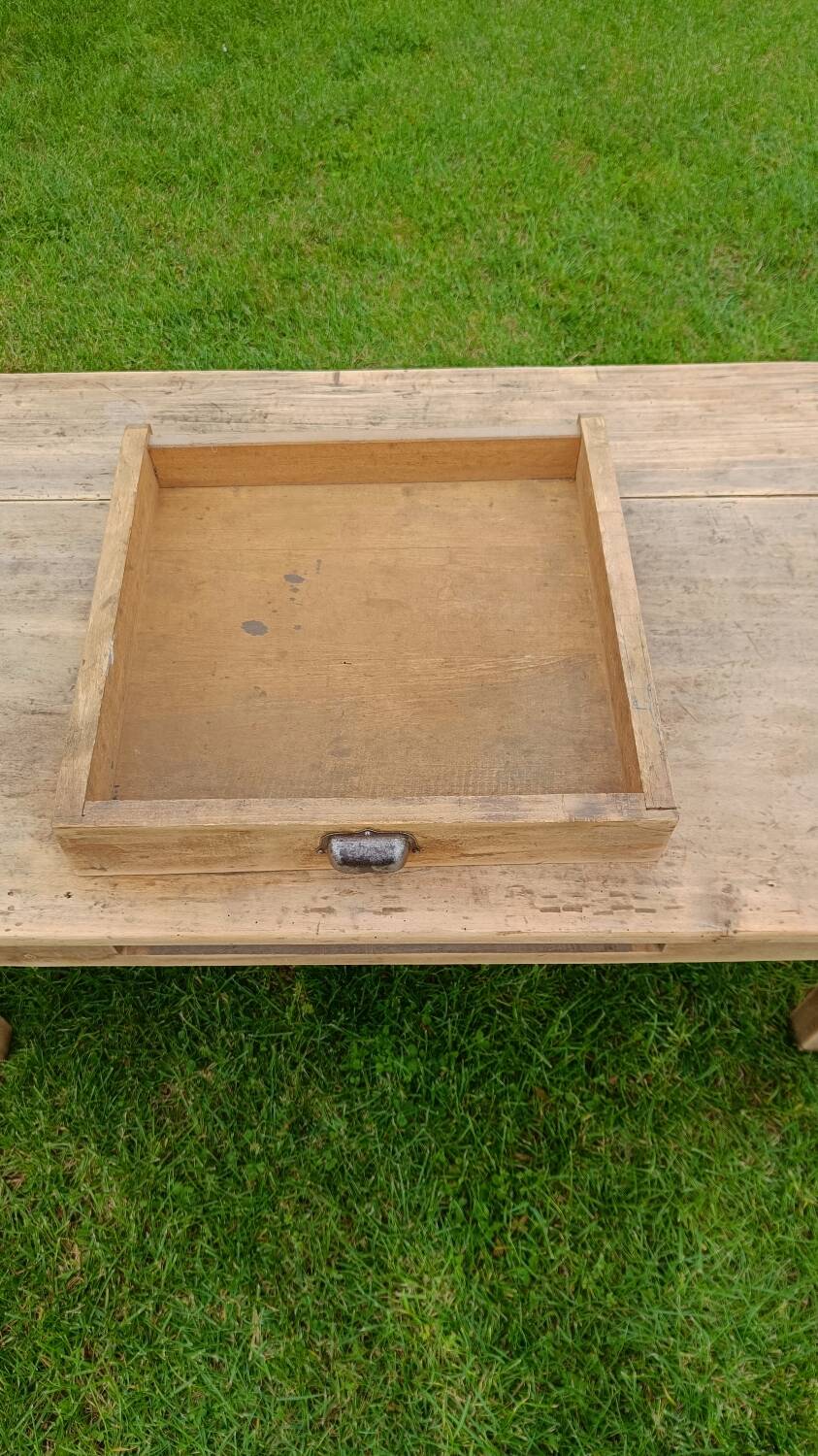 Raw wood coffee table