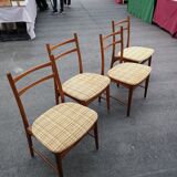 Four Scandinavian teak chairs in the 60s