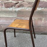 Set of 6 industrial school chairs vintage school communities