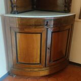 Large corner buffet in solid walnut Louis Philippe era around 1840