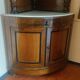 Large corner buffet in solid walnut Louis Philippe era around 1840