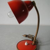 Old flexible articulated bedside desk lamp 1960s/70s in retro decorative metal