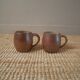 Vintage stoneware ceramic mugs handcrafted Scandinavian country decoration tea cups