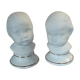 2 bustes fille et garçon - biscuit porcelaine vintage