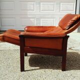 Scandinavian leather rest chair, Mobler Get, vintage