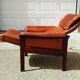 Scandinavian leather rest chair, Mobler Get, vintage