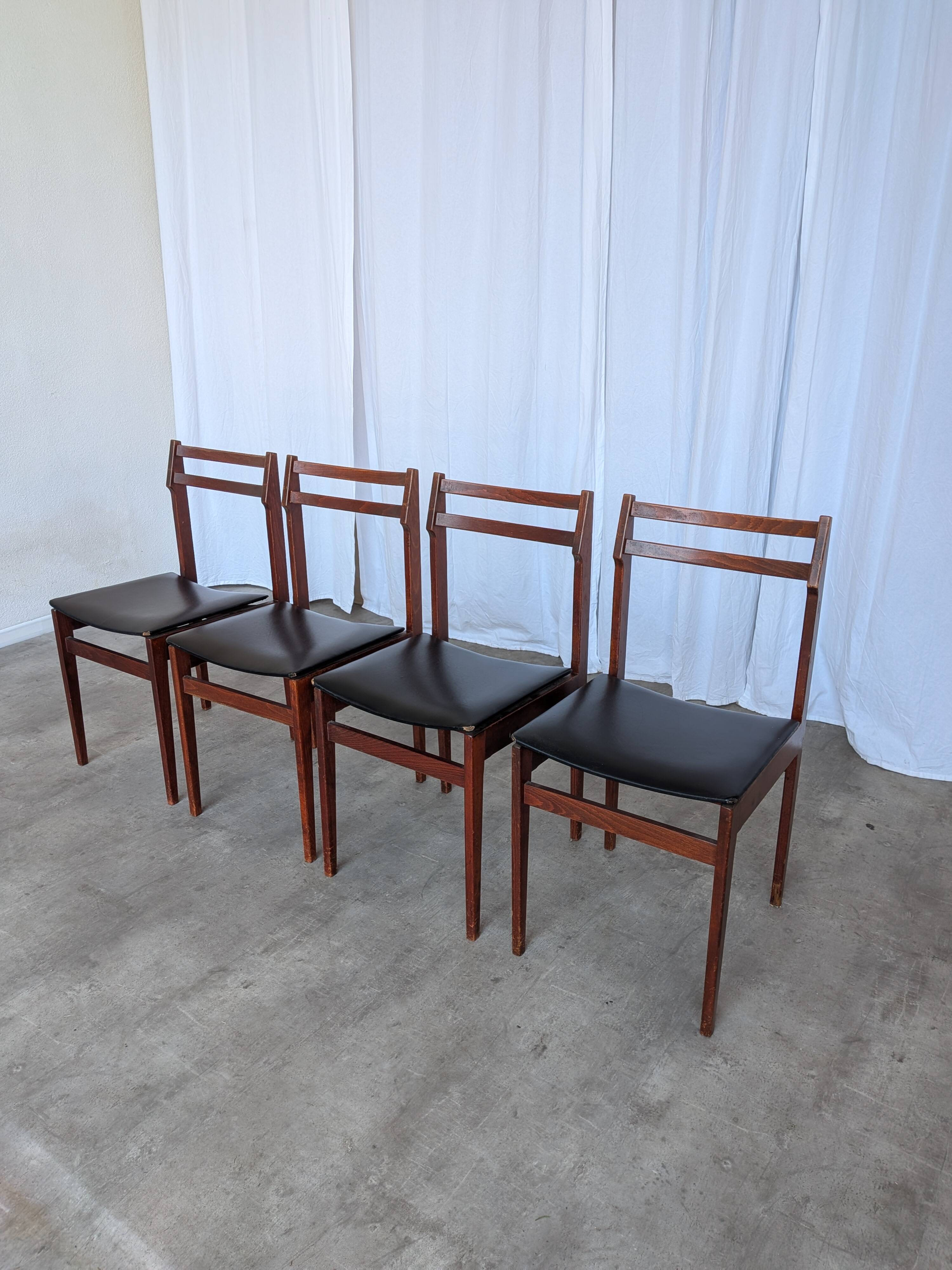 Chaises de salle à manger vintage stol kamnik : années 1970, style scandinave moderne, ensemble de 4