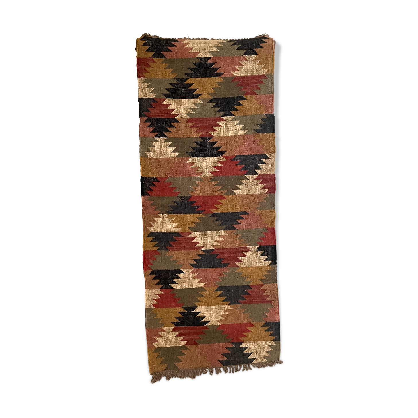 Hand woven jute and cotton floor runner 75x180 cm