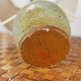 Gray pyrite stoneware lamp