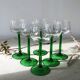 6 elegant green green white wine glasses from Alsace, brand Luminarc Verrerie D'Arques design