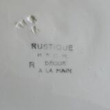 Large round antique earthenware dish from Choisy-le-Roi